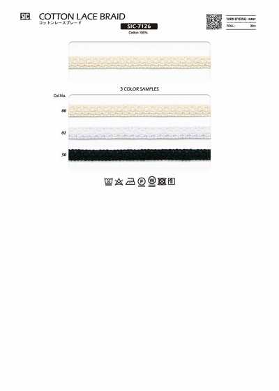 SIC-7126 Dây đăng Ten Cotton Dạng Dây Tết