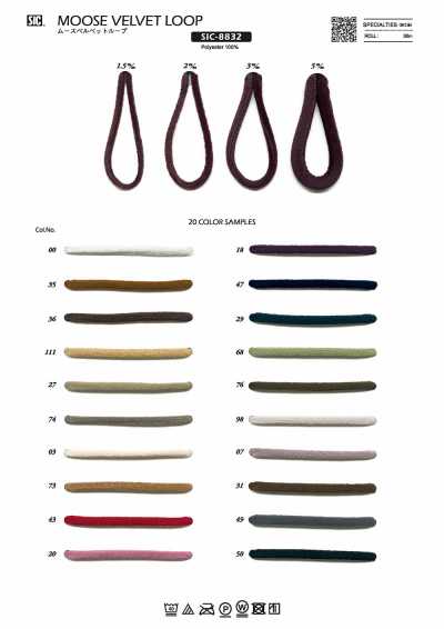 SIC-8832 Vòng Nhung Velvet Mousse/1,5 Mm