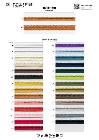 SIC-9120 Băng Dây Viền ống Vải Twill