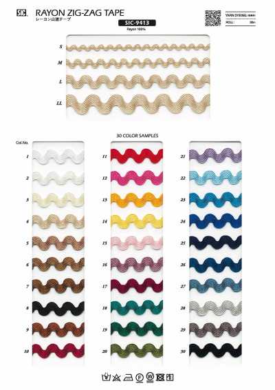 SIC-9413 Băng viền zigzag rayon