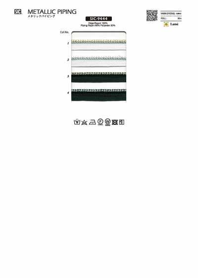 SIC-9444 Băng Dây Viền ống ánh Kim