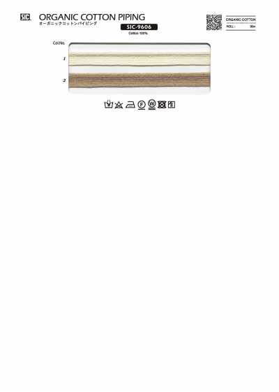 SIC-9606 Băng Viền ống Cotton Hữu Cơ