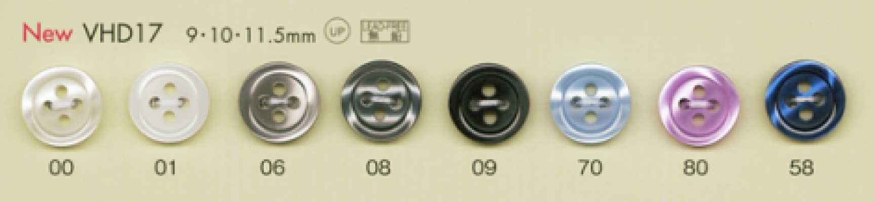 VHD17 DAIYA BUTTONS Series HYPER DURABLE Chống Va đập Cúc Polyester Giả Vỏ Trai