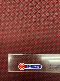 184E [Giá đặc Biệt] Yamanashi Fujiyoshida 100% Lụa Họa Tiết Bàn Cờ Chéo Màu đỏ Sẫm[Vải] Yamamoto(EXCY) Ảnh phụ