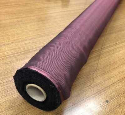 7958 Vải lót jacquard polyester sọc màu đỏ đô 【hàng thanh lý】