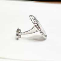 A-3-C Khuy Măng Sét Lễ Phục Bằng Bạc Sterling Ngọc Xà Cừ Bạc Hình Tròn[Lễ Phục Kiện Trang Trọng] Yamamoto(EXCY) Ảnh phụ