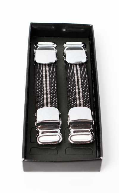 AB-10-Y Đai giữ tay áo sọc kiểu treo vai (kiểu kẹp tay áo ở trên và dưới)