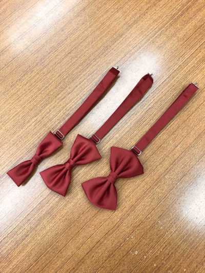 BF-430 Nơ bướm chất liệu polyester, đỏ đô
