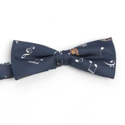 BF-JAZZ-NV Nơ bướm in lụa Jazz màu xanh navy