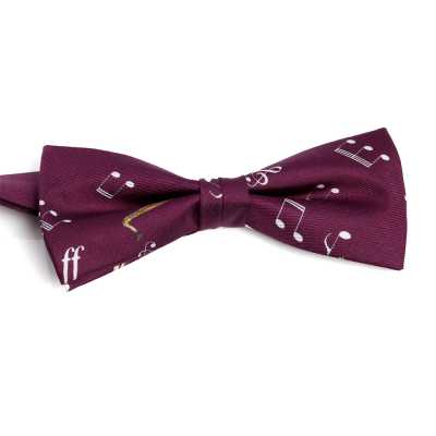 BF-JAZZ-WI Nơ bướm in lụa Jazz màu rượu vang