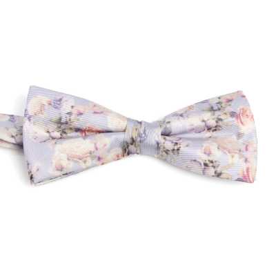 BF-ROSE-PU Nơ bướm in lụa màu tím hồng