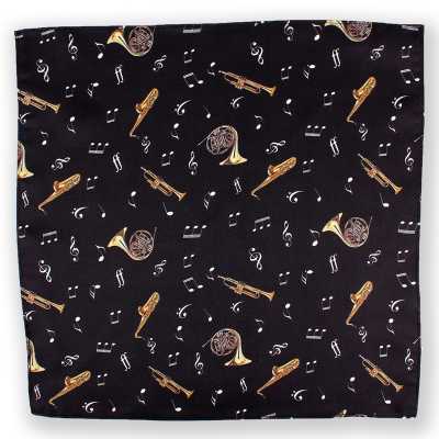 CF-JAZZ-BK Khăn túi in lụa Jazz Black