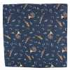 CF-JAZZ-NV Khăn túi in lụa Jazz xanh navy