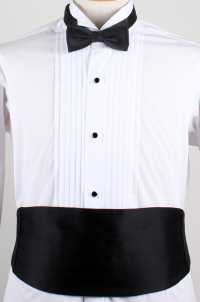 CM-106 đai Quấn Eo Cummerbund đen Làm Từ Vải Lụa May Cổ áo Vest Cao Cấp[Lễ Phục Kiện Trang Trọng] Yamamoto(EXCY) Ảnh phụ