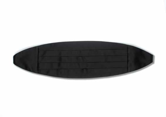 CM-106 Cummerbund đen, chất liệu cao cấp, dùng vải lụa bóng