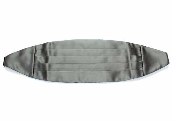 CM-508 Đai cummerbund màu xám, chất liệu cao cấp, dùng vải haiken