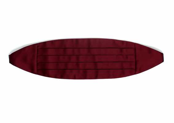 CM-510 Đai lưng cummerbund dùng vải lụa cao cấp, màu đỏ đô