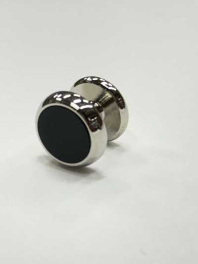 E-1 Nút bấm stud onyx bạc, dạng tròn (tính theo 1 cái)