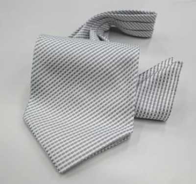 MS-403 Bộ cà vạt ascot thắt tay & khăn túi màu xám nhạt