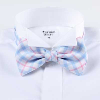 RBF-6269-09 Nơ bướm thường ngày kẻ ô tartan