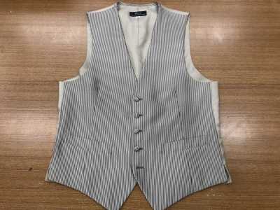 V-3004-O Áo ghi lê trang trọng polyester jacquard sản xuất tại Nhật Bản, họa tiết sọc, màu vàng