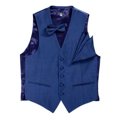 VANNERS-V-28 Áo ghi lê sử dụng vải VANNERS, họa tiết chấm bi, jacquard giống denim, xanh navy