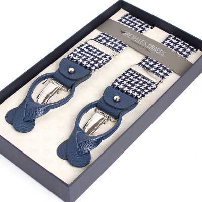 BRETELLE &amp; BRACES Hoạ Tiết Răng Cưa Lattice Navy