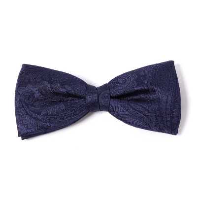 VBF-37 Nơ bướm dùng vải VANNERS, họa tiết paisley, xanh navy