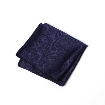 VCF-37 Vải VANNERS Sử Dụng Họa Tiết Paisley Khăn Cài Túi Ngực áo Vest Màu Xanh Nước Biển