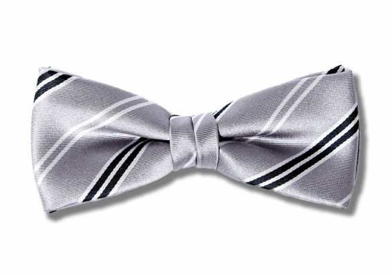 VBF-45 Nơ bướm dùng vải VANNERS màu bạc