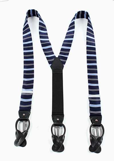 VSR-46 Dùng vải VANNERS, dây đeo quần họa tiết kẻ sọc, xanh navy
