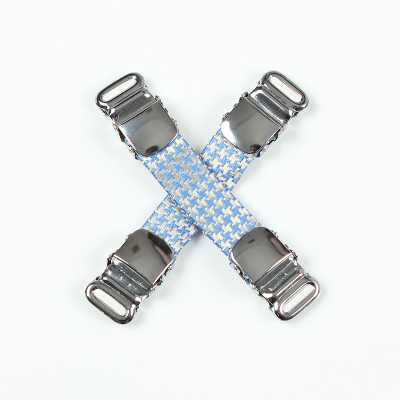 VAB-12 VANNERS sử dụng vải Dây giữ áo sơ mi họa tiết houndstooth xanh sax