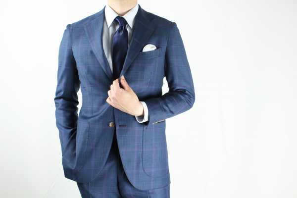 GXPSS1 Bộ Comple đơn Ca Kẻ Caro Màu Xanh Sử Dụng Vải DORMEUIL