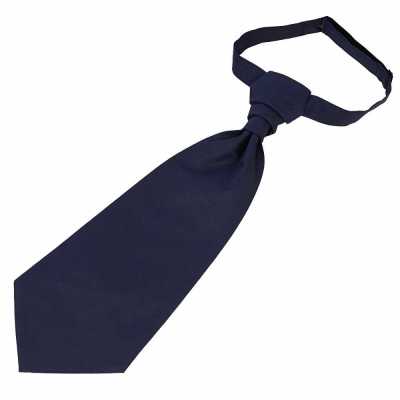 YT-304 Cà vạt ascot lụa sản xuất trong nước (cà vạt kiểu Euro) họa tiết nhỏ xanh navy