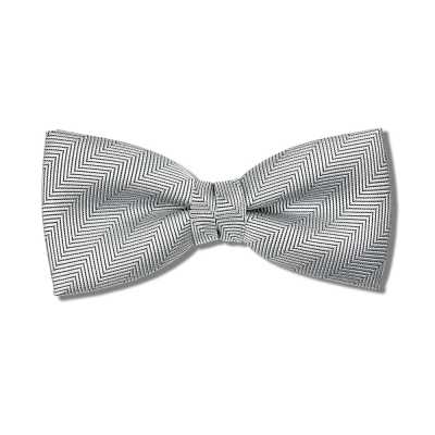 VBF-47 Nơ bướm lụa VANNERS họa tiết xương cá màu bạc
