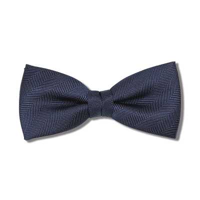VBF-48 Cà vạt nơ lụa VANNERS họa tiết xương cá màu xanh navy