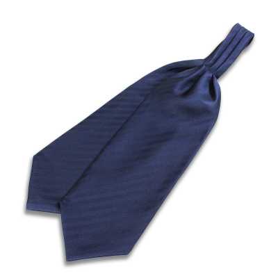 VAS-48 Cà vạt ascot lụa VANNERS họa tiết xương cá xanh navy