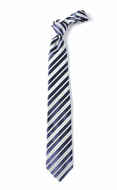 HVN-51 Cà vạt lụa thủ công VANNERS kẻ sọc xanh navy