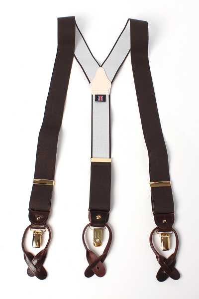 AT-BROWN-XL Albert Thurston Dây đai đeo Quần Chữ Y Brown Elastic Size XL[Lễ Phục Kiện Trang Trọng] ALBERT THURSTON Ảnh phụ