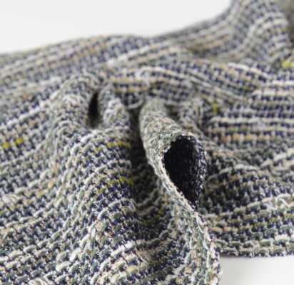Z6351 LINTON Vải Vải Tweed Sản Xuất Tại Anh Tím Xanh Lam X Xanh Lục X Trắng LINTON Ảnh phụ