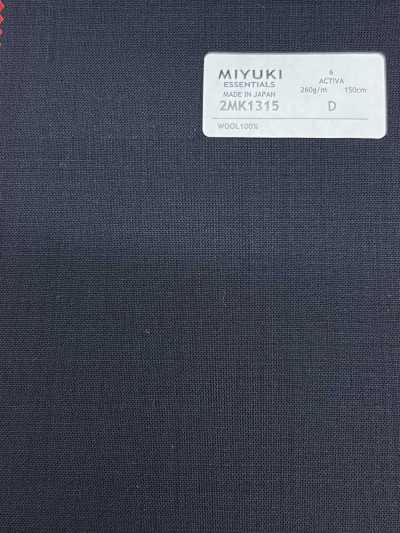 2MK1315 26SS Vải MIYUKI ESSENTIALS ACTIVA màu xanh navy trơn
