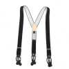 SR-BLACK SR-BLACK Dây đeo quần EXCY Braces màu đen trơn 2in1 35mm đàn hồi