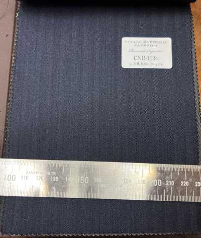 CNB1024 CANONICO dòng kinh điển Super110's PERENNIAL xanh navy sọc chìm