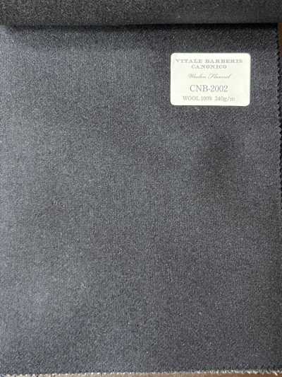 CNB2002 CANONICO Flannel len tiêu chuẩn xanh navy đậm trơn