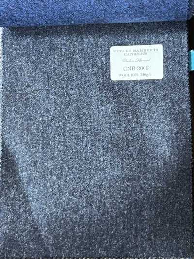 CNB2006 CANONICO flannel len tiêu chuẩn màu xanh navy đậm trơn
