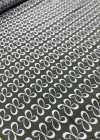 AI-3 Lụa jacquard họa tiết cánh hoa hồng màu đen 【hàng thanh lý】