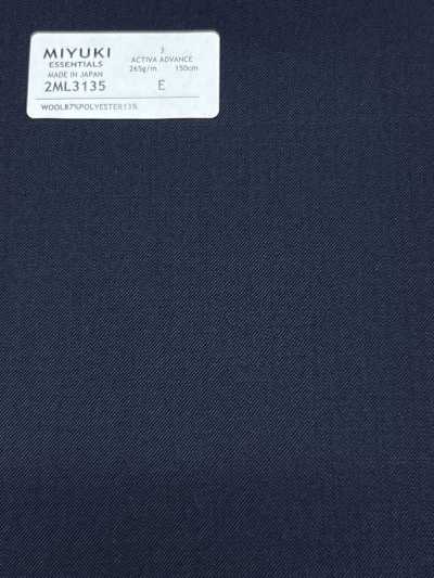 2ML3135 26SS Vải MIYUKI ESSENTIALS ACTIVA ADVANCE màu xanh navy trơn
