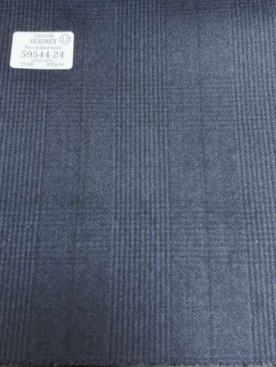 59544-24 26AW HERDREX 【Siro-milled wool】 len xay Siro xanh navy kẻ Glen