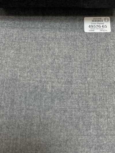 49576-65 26AW HERDREX [Grace Flannel] Grace Flannel xám nhạt trơn