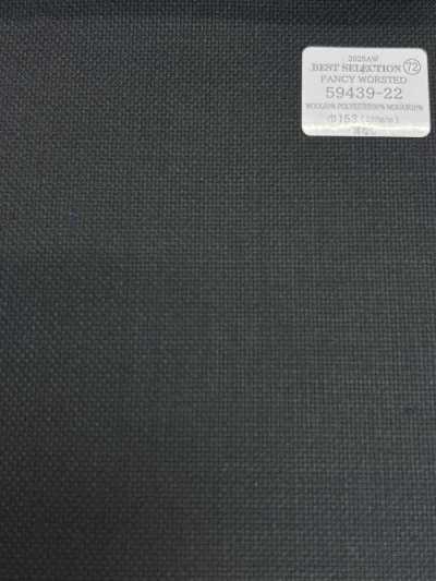 59439-22 26AW BEST SELECTION 【Worsted kiểu fancy】 Worsted kiểu fancy màu xanh đậm, họa tiết dệt caro